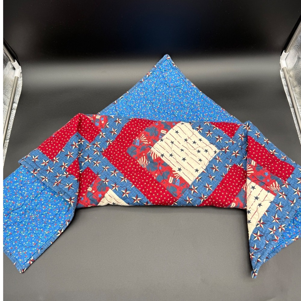 Vintage Military inspired baby quilt/lap blanket, two sided 33.5inx33.5in - Picture 8 of 11
